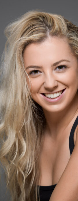 Anna MacDonald, Dance For All, confidence, confident headshot, connection, head shot, headshot, performer headshot, spotlight headshot, spotlight profile image, strong headshot, studio headshot