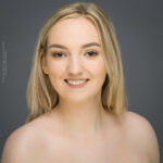 Celine Beveridge, Scottish dancer, confidence, confident headshot, connection, dancer, head shot, headshot, performer headshot, spotlight headshot, spotlight profile image, strong headshot, studio headshot