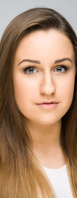 Dayna Lipski, confidence, confident headshot, connection, head shot, headshot, performer headshot, spotlight headshot, spotlight profile image, strong headshot, studio headshot