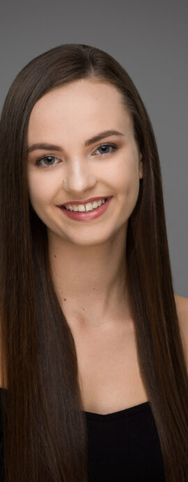 Dance For All, Emily Combe, confidence, confident headshot, connection, dancer, head shot, headshot, performer headshot, spotlight headshot, spotlight profile image, strong headshot, studio headshot