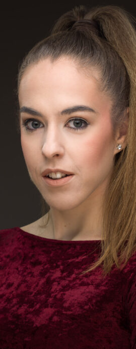 Holly Steel, confidence, confident headshot, connection, dancer, head shot, headshot, performer headshot, spotlight headshot, spotlight profile image, strong headshot, studio headshot
