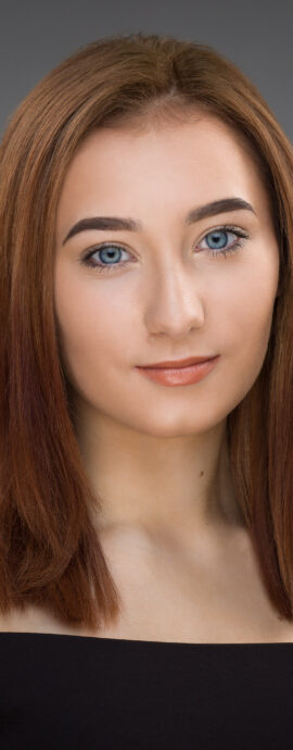 Katie MacFarlane, confidence, confident headshot, connection, dancer, head shot, headshot, performer headshot, spotlight headshot, spotlight profile image, strong headshot, studio headshot
