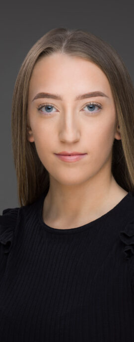 Laura Rennie, confidence, confident headshot, connection, dancer, dancer portfolio, head shot, headshot, performer headshot, spotlight headshot, spotlight profile image, strong headshot, studio headshot