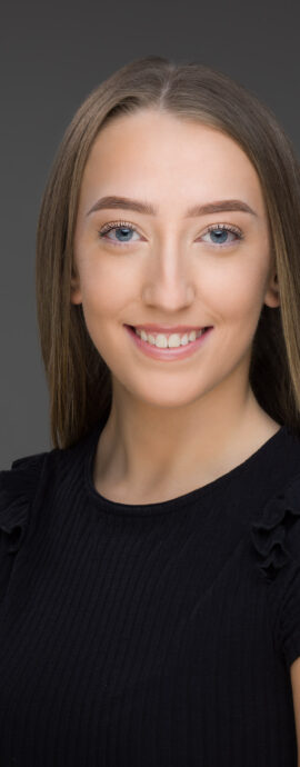 Laura Rennie, confidence, confident headshot, connection, dancer, dancer portfolio, head shot, headshot, performer headshot, spotlight headshot, spotlight profile image, strong headshot, studio headshot