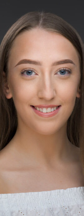 Laura Rennie, confidence, confident headshot, connection, dancer, dancer portfolio, head shot, headshot, performer headshot, spotlight headshot, spotlight profile image, strong headshot, studio headshot