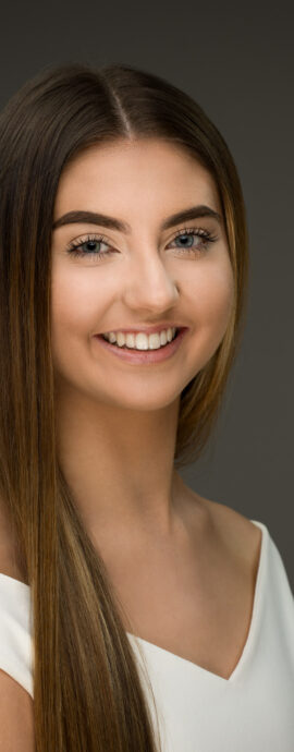 Ballet West Scotland, Molly Moran, confidence, confident headshot, connection, dancer, head shot, headshot, performer headshot, spotlight headshot, spotlight profile image, strong headshot, studio headshot
