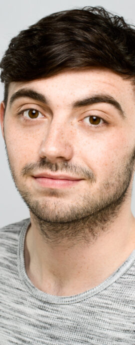 Paul Reilly, actor, confidence, confident headshot, connection, head shot, headshot, performer headshot, singer, spotlight headshot, spotlight profile image, strong headshot, studio headshot, vocalist