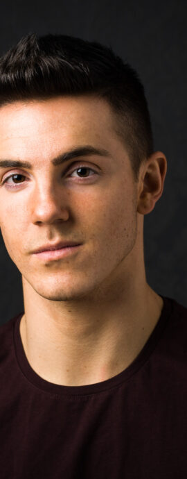 Robert Wilson, confidence, confident headshot, connection, dancer, head shot, headshot, performer headshot, spotlight headshot, spotlight profile image, strong headshot, studio headshot