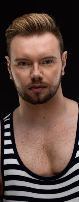 SL Talent, Scottish dancer, Stephen Dillon, choreographer, confidence, confident headshot, connection, dancer, dancer portfolio, head shot, headshot, male dancer, performer headshot, spotlight headshot, spotlight profile image, strong headshot, studio headshot