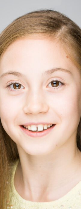 Aimee McDonagh, SL Talent, actor headshot, child actor headshot, child dancer headshot, childrens headshot, head shot, headshot, kids headshot, performer headshot, spotlight profile image, strong headshot, studio headshot