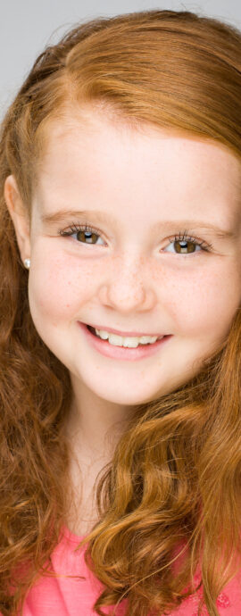 Elise Farquhar, SL Talent, actor headshot, child actor headshot, child dancer headshot, childrens headshot, head shot, headshot, kids headshot, performer headshot, spotlight profile image, strong headshot, studio headshot