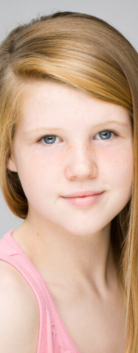 Mirren Farquhar, SL Talent, actor headshot, child actor headshot, child dancer headshot, childrens headshot, head shot, headshot, kids headshot, performer headshot, spotlight profile image, strong headshot, studio headshot