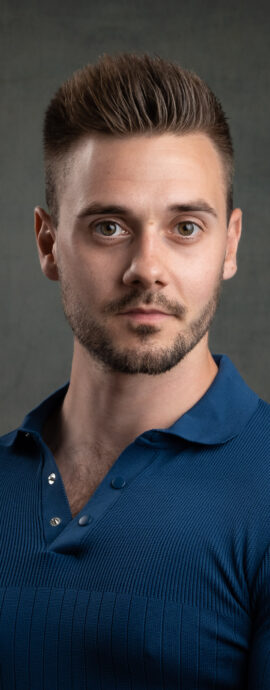 Morgan Scott, confident headshot, connection, dancer, dancer portfolio, head and shoulders, head shot, headshot, male dancer, male portrait, man, performer headshot, portrait, strong headshot, studio, studio headshot, studio portrait